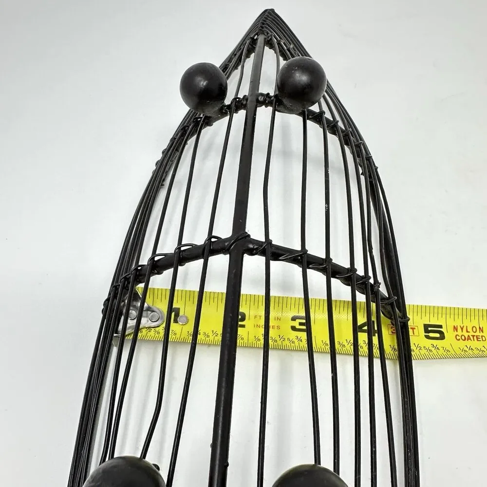 Mid-Century Modern Iron Wire Fruit Basket Canoe Shaped Centerpiece /Catch All